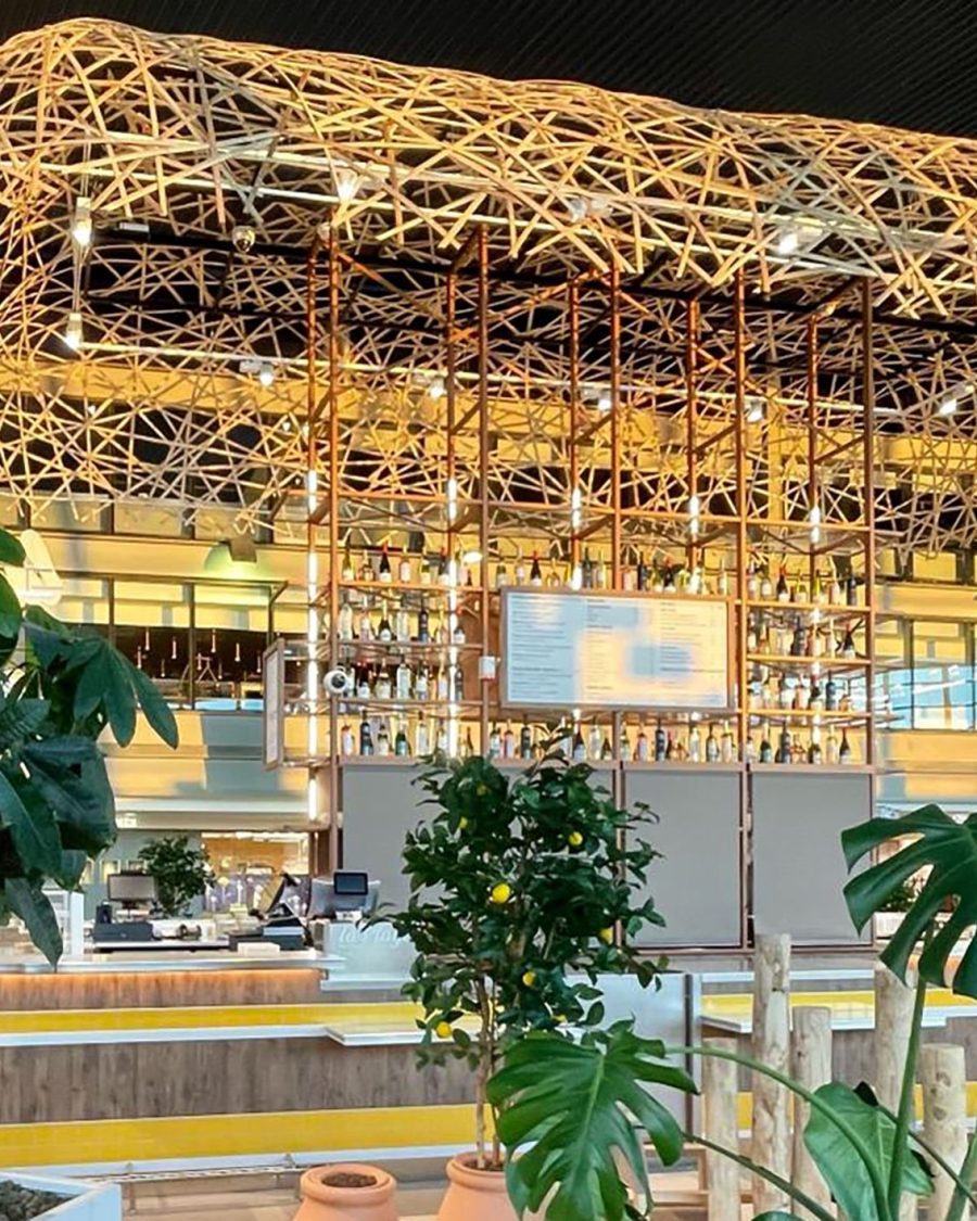 Bar de la Plage, the canopy structure and the planted edge