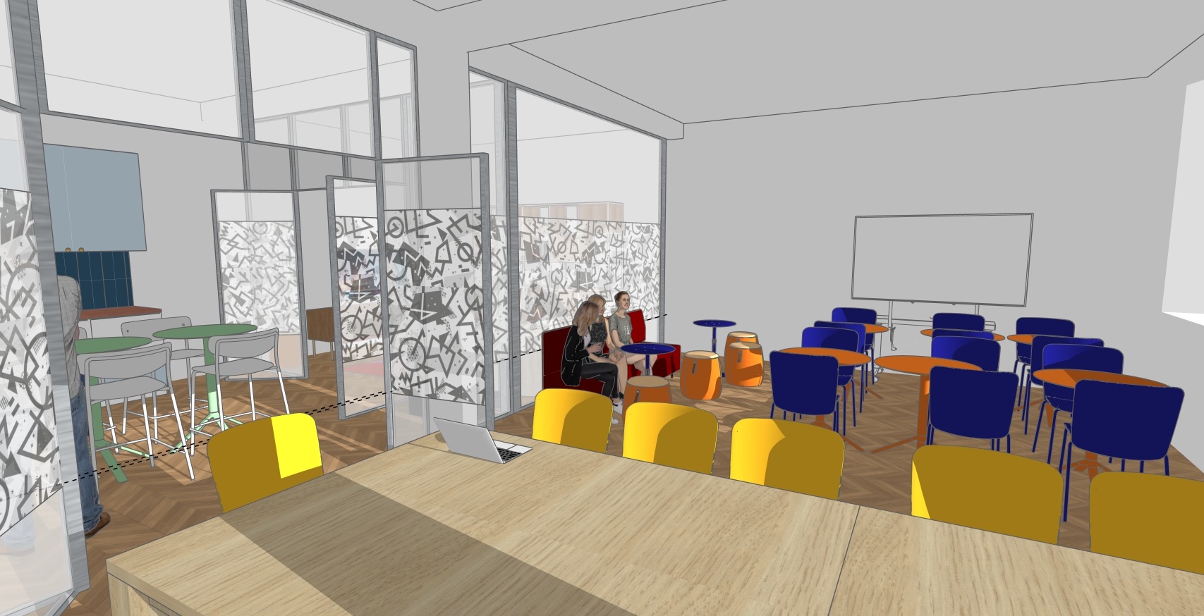 Emissive, the main meeting room